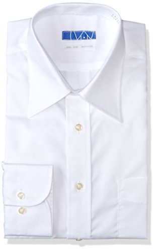 [スマートビズ] ノーアイロン 長袖ワイシャツ 洗って干してそのまま着る 綿100% の優しい着心地 シンプルがかっこいい シーンを選ばないデザイン 超形態安定 EATO22 メンズ 01 白 ブロー