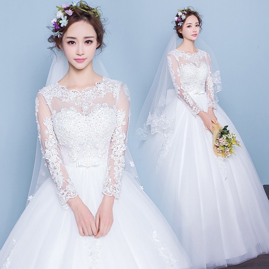 マタニティドレス 安い 長袖 ウエディングドレス 結婚式 ウェディングドレス エンパイア お呼ばれ 二次会 ロングドレス ブライダル 花嫁 妊婦可