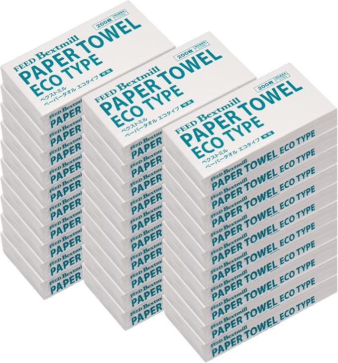 フィード ベクストミル ペーパータオル エコタイプ 中判(紙, 200枚入り 30