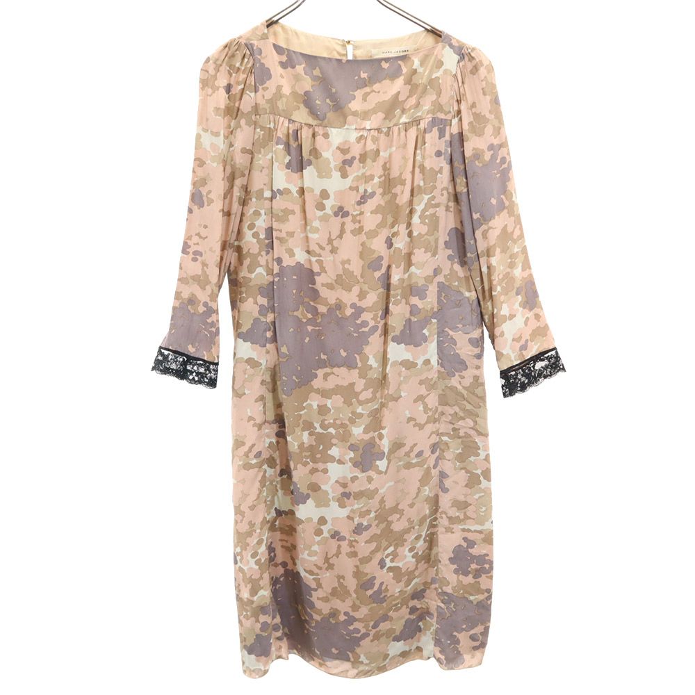 7分袖 膝丈ワンピース 2 ピンク系 レディース