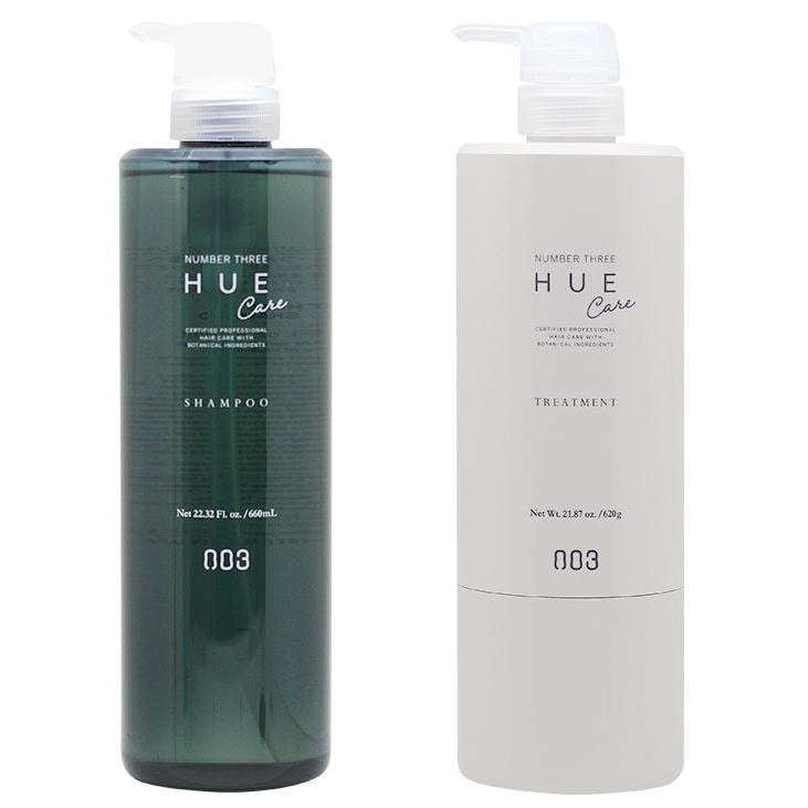 ナンバースリー 003/ヒュウケア HUE/ヒュウケア シャンプー 660ml & トリートメント 620g シャンプ