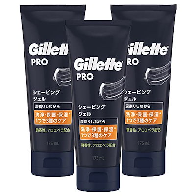 他サイト： 【まとめ買い】 ジレット PRO (プロ) シェービングジェル 175ml × 3個 髭剃り カミソリ 男性の商品画像