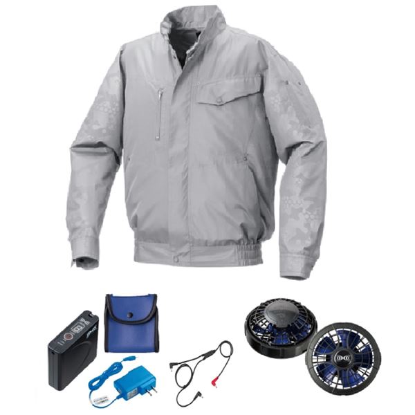 KU92000 空調服 ポリ製 FAN2400SPBB/LISUPER1 グレーxグレーエンボスLL