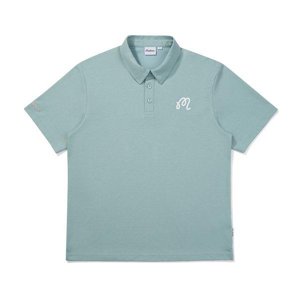[말본 공식] 등판 버킷 포인트 카라 티셔츠 MINT GREEN