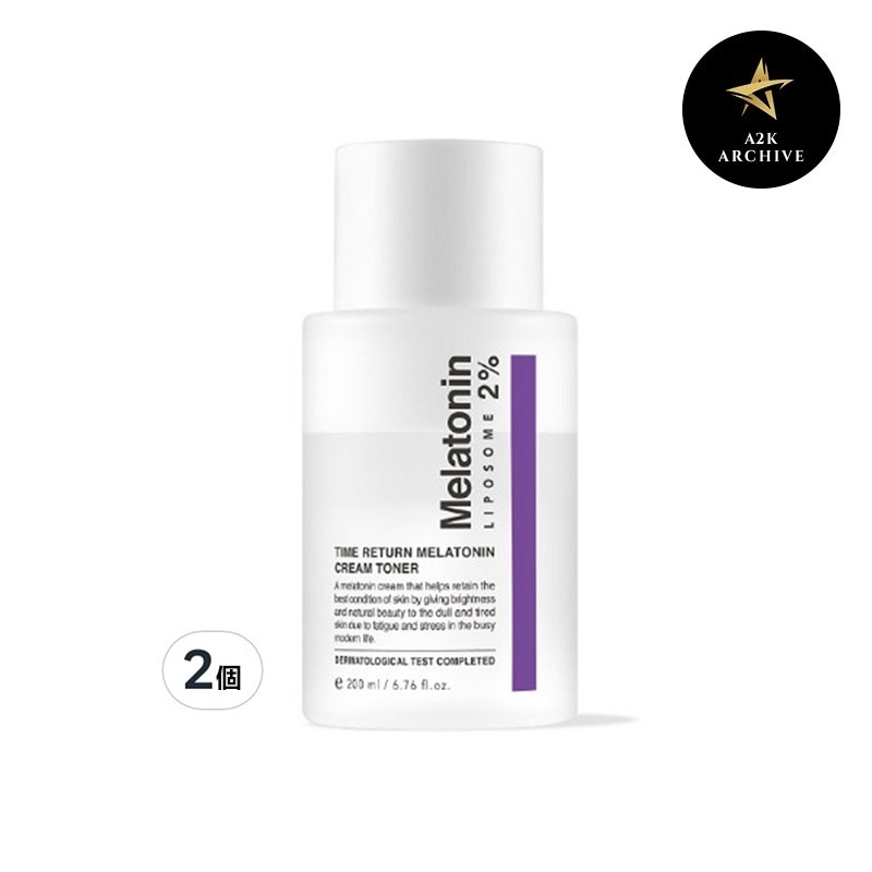 タイムリターン melatonin クリームトナー200ml2個