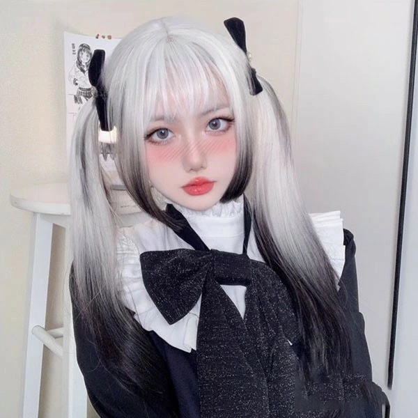 【品質良い 大好評中】ウィッグ フルウィッグ ロングストレート 女性 レディース ロリータ ハロウィン ふんわり 前髪あり かつら コスプレ 可愛い 耐熱ウィッグ コスチューム 仮装 大人用 グラデー