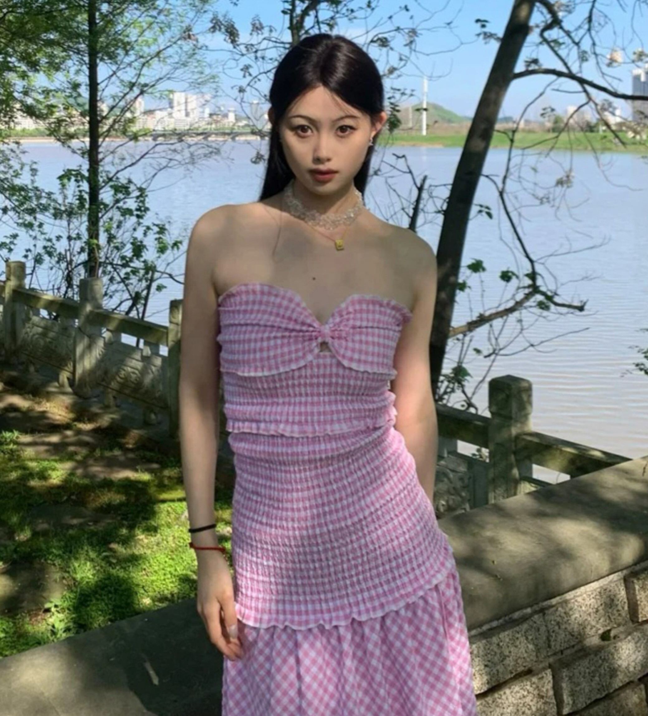 レディース ワンピース ロング 袖なし ストレート フェミニン スリット かわいい 大人可愛い シンプル カジュアル おしゃれ ラフ ガーリー 個性的 エレガント 主役級 ラブリー キュート