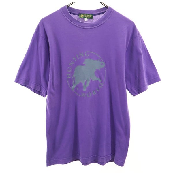 ハンティングワールド 半袖Tシャツ トップス ロゴT コットン