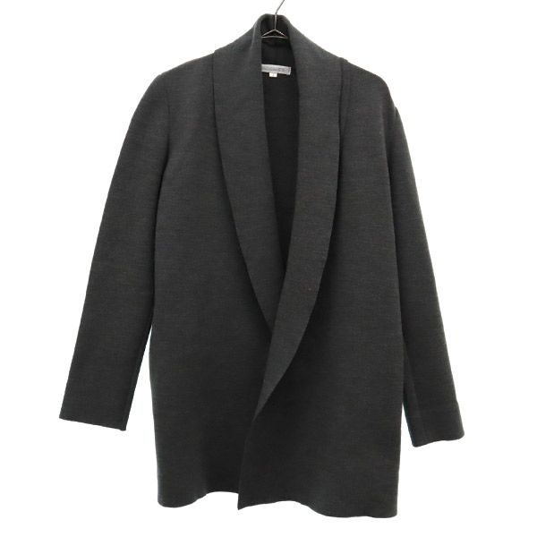 ウールブレンド ジャケット 1 グレー ショールカラー 着流し レディース