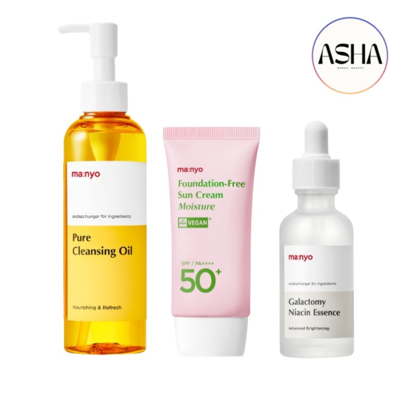 ピュアクレンジングオイル, 200mL+ファンデフリーサンクリーム モイスチャー 50ml+ガラクトミーナイアシンエッセンス, 50ml