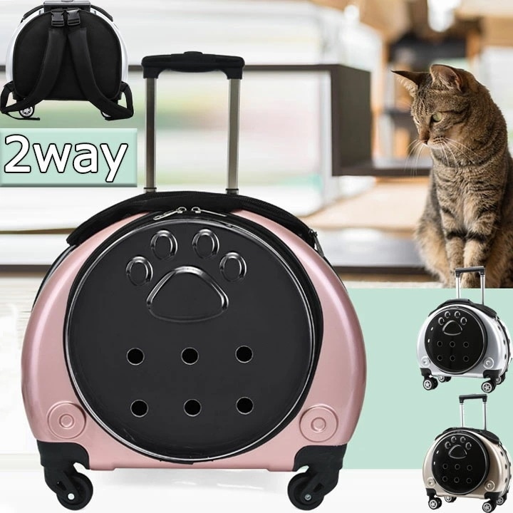 キャリーバッグ ペット 2way キャスター付き 4輪 ペットカート 便利 猫 犬 リュック 犬 グッズ ペットキャリー カート 手提 安定 小型 ペットバッグ キャリーリュック キャリーカート ハン