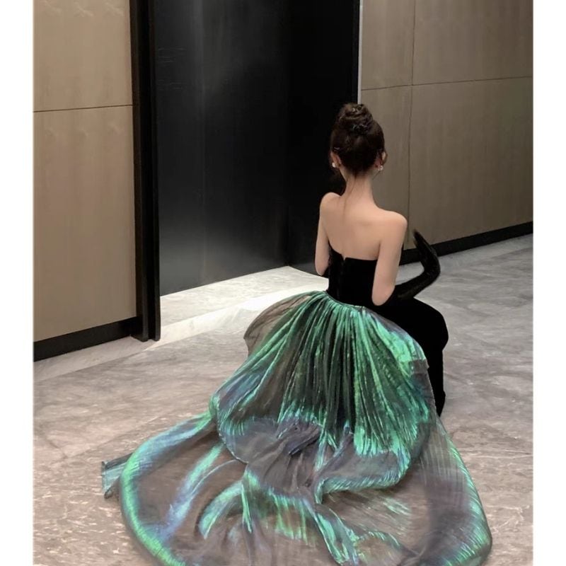 【3日出荷】純欲 チューブトップドレス リボン パーティー ステージ衣装 レディース