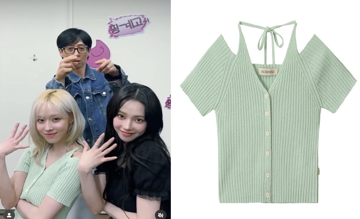 [AESPA WINTER]OFF-SHOULDER KNIT カーディガン(3COLOR)