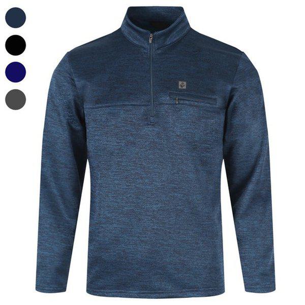 メンズ冬 スパンデックスが良く暖かいハーフジップティー FRX-L-TS-118-チョンダム