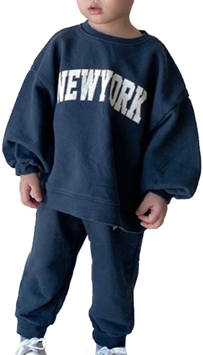 [ウェアビー]ロゴ スウェット セットアップ 上下セット ビッグシルエット パンツ プルオーバー キッズ ドロップショルダー 長袖 ロングパンツ ママキッズ 男の子ママ 女の子ママ トドラー こどもふ