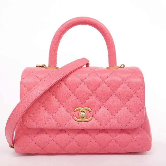 【美品】シャネル ココマーク ココハンドル XXS 2WAY ショルダーバッグ AS2215 レディース【ハンドバッグ】