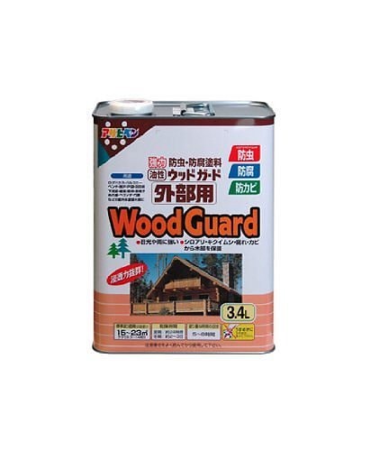 （まとめ買い）油性ウッドガード 外部用 3.4L ライトオーク 02 [x3缶セット]
