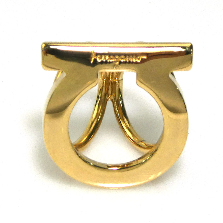 サルヴァトーレフェラガモ Salvatore Ferragamo スカーフリング ガンチーニ メタル ゴールド レディース e61124