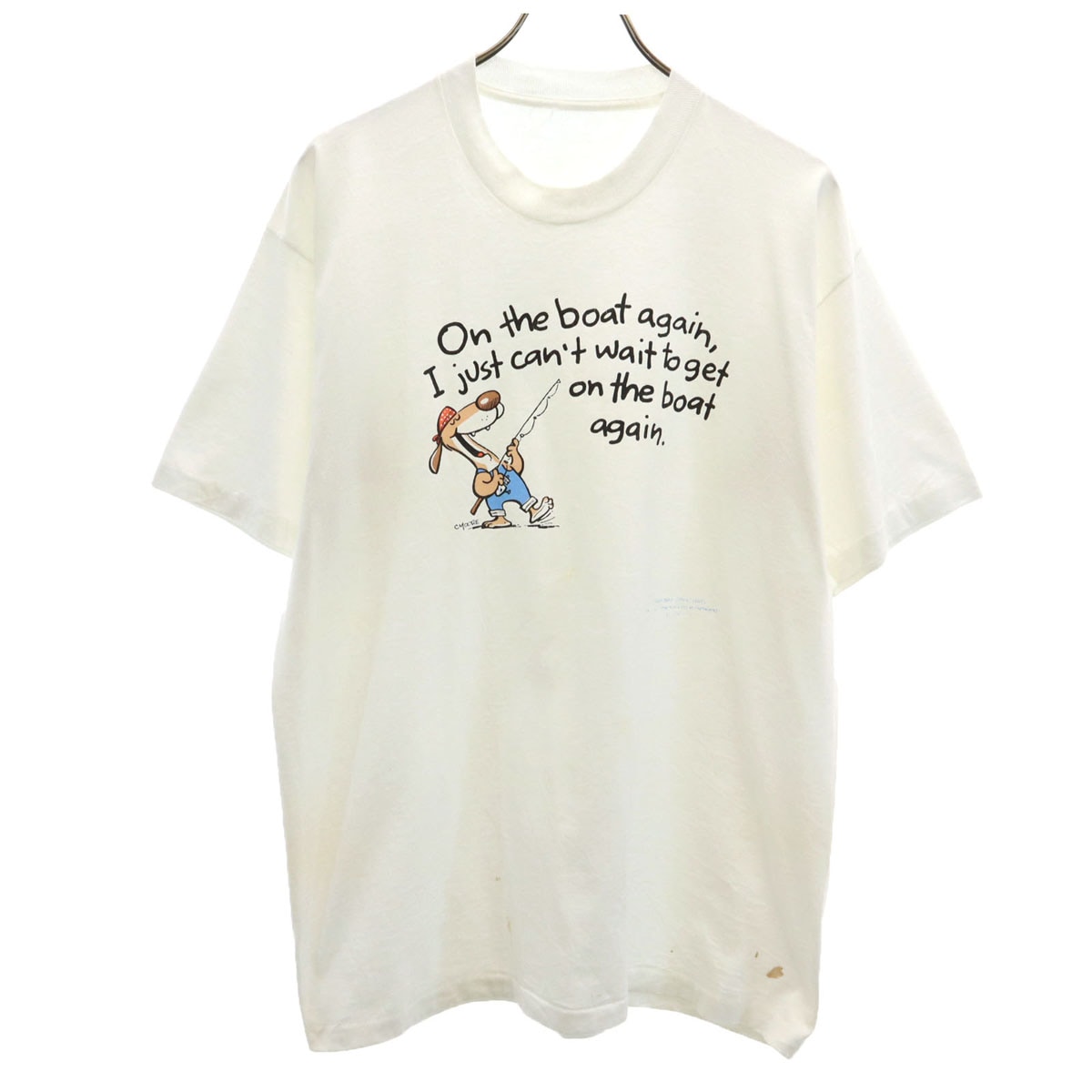 OLD オールド 80s 90s 半袖 シングルステッチ Tシャツ ホワイト メンズ 古着