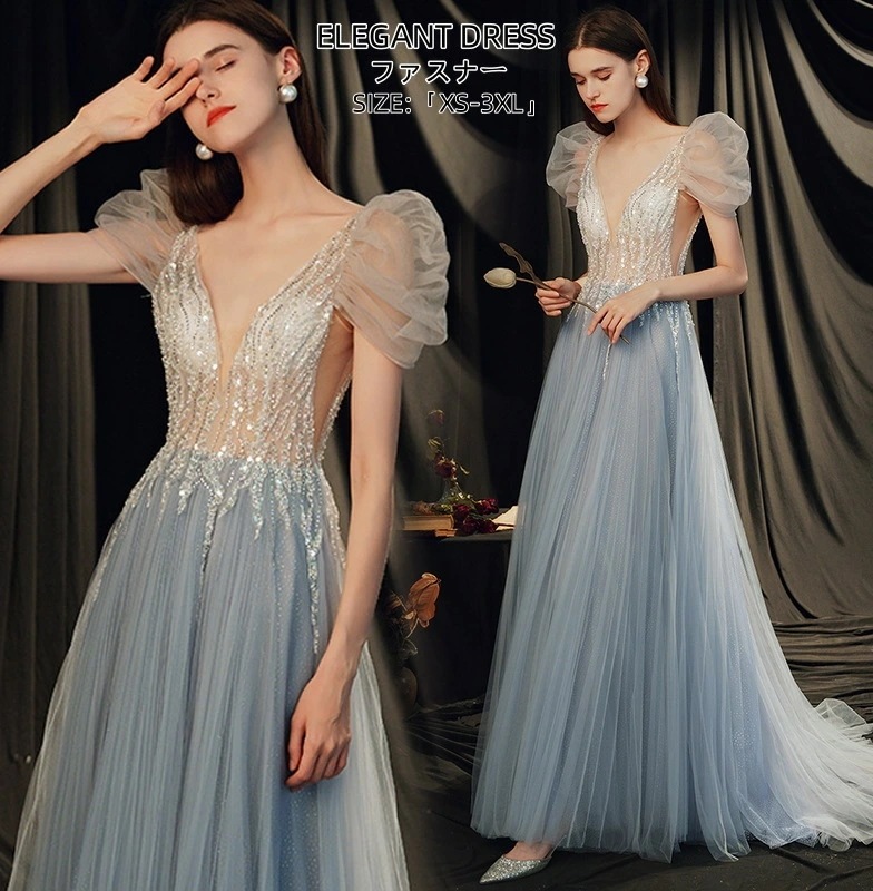 ウェディングドレス 花嫁ドレス 前撮り 高級感 ファスナー XS-3XL コンサート 礼服 演奏会 ドレス 発表会 パーティードレス 結婚式 二次会 プリンセス 成人式 ロングドレス イブイングドレス