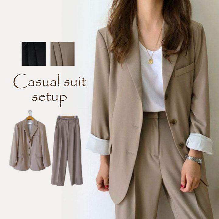 スーツパンツスーツカジュアルセットアップ洗えるレディース2点セット入学式入園式ママ母おしゃれ卒業式