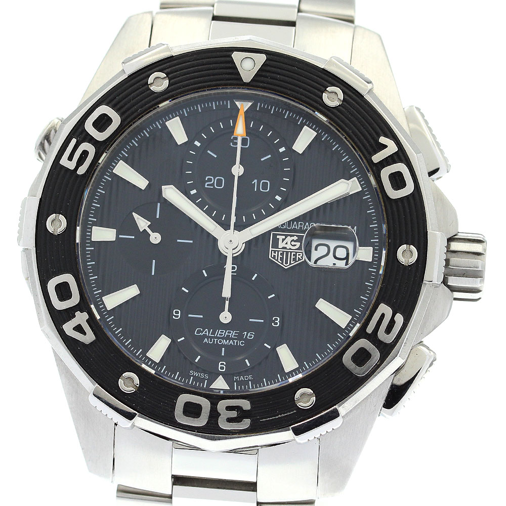タグホイヤー TAG HEUER CAJ2110 アクアレーサー デイト クロノグラフ 自動巻き メンズ 保証書付き_870226【中古】