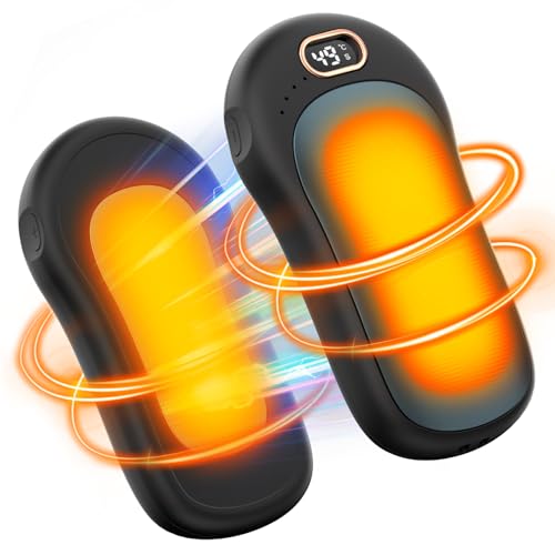 SAMONIC 充電式カイロ 360全面発熱 1秒急速発熱 マグネット式 分離式 電気カイロ 大容量12000mAh モバイルバッテリー 21段階温度調節 40℃-60℃ 5V/2A LEDデジタル