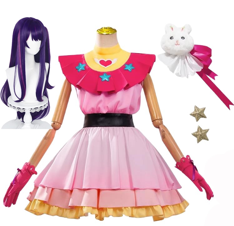 星野アイ コスプレ衣装 星野アイ ウィッグ付き 推しの子 イベント パーティー 変装 演出服 祝日 贈り物 クリスマス パーティー 文化祭