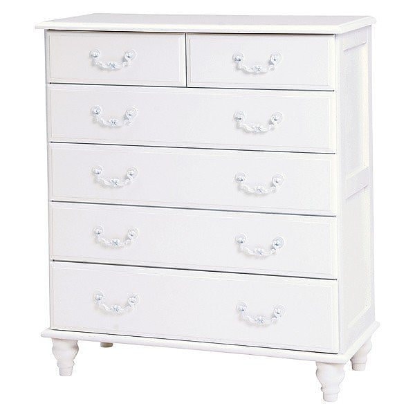 ガーリー調 5段 チェスト フェミニン 飾り棚 ボード 収納 タンス コンパクト チェスト お姫様風