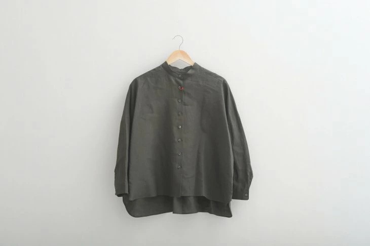 【スーパーSALE限定プライス】STAMP AND DIARY スタンドカラービッグシャツ