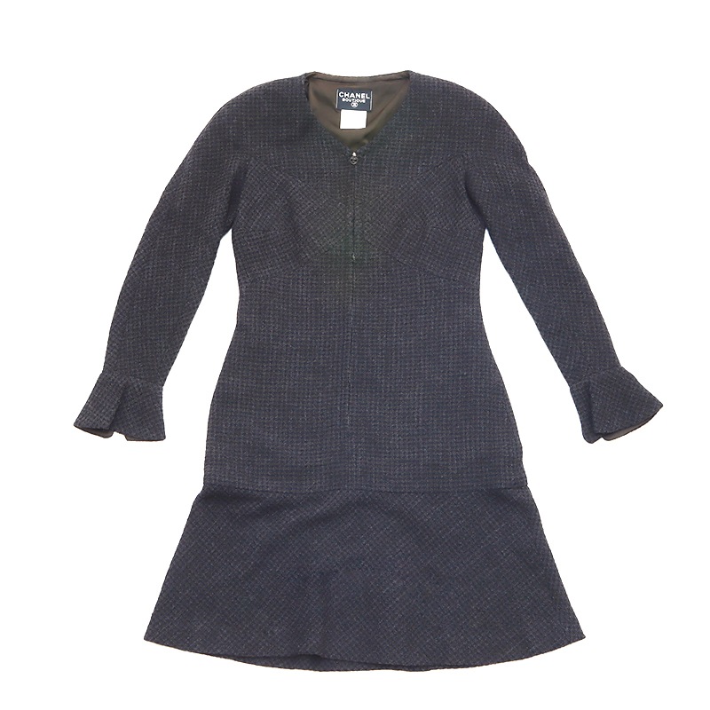 ワンピース ウール グリーン WS3502