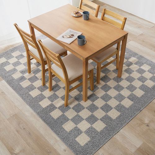 【メーカー直送品】萩原 ダイニングラグ モニカ 約180×220cm グレー