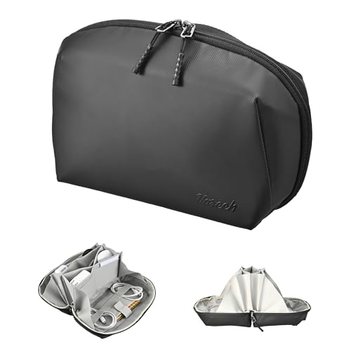 ハクバ HAKUBA インナーケース ヴァレック(Varech) ガジェットポーチ M180 ブラック PC周辺小物用収納 180度開口 軽量 ショルダーベルト・持ち手付 撥水生地使用 AMZVGPM