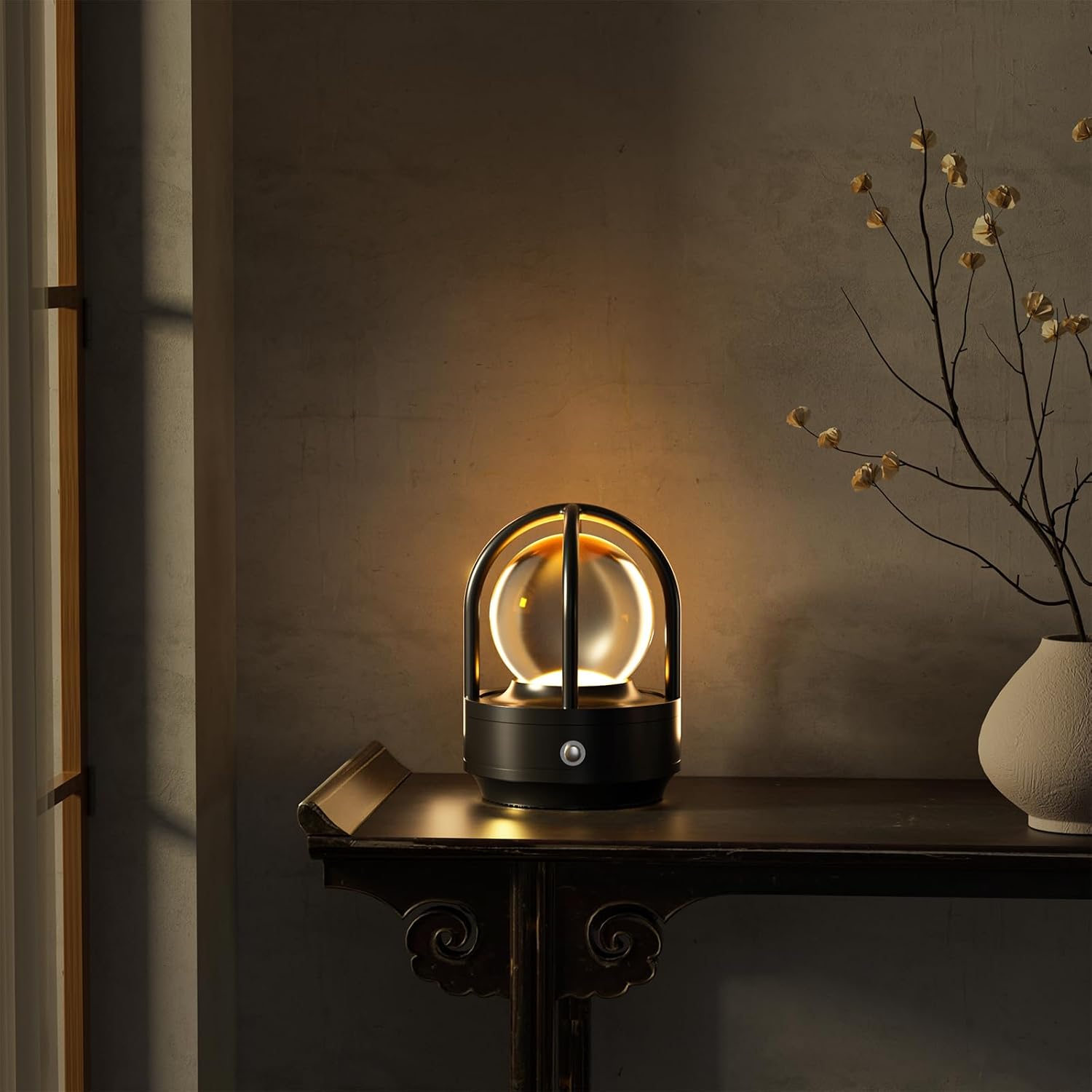 Yokatta 間接照明 おしゃれ 置き型 スタンド 3000mAh 丸型 卓上ライト テーブルランプ コードレス タッチ制御 3色モード ナイトライト デスクライト 目に優しい 無段階調光 インテリ