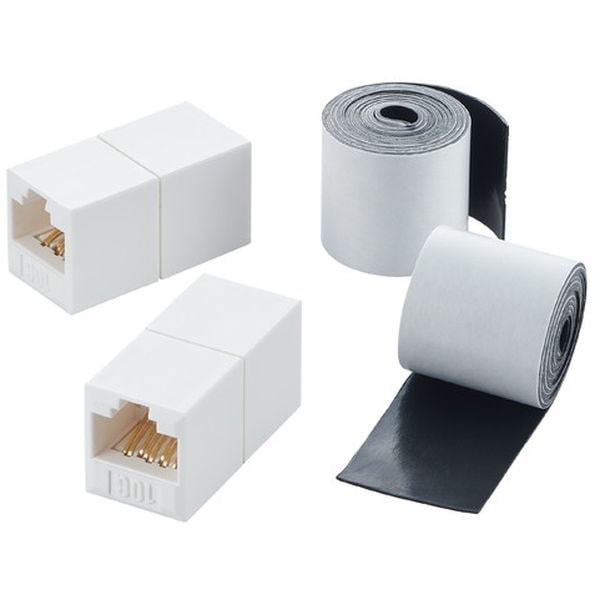 LD-VAPFR6A/SET [LANケーブル 延長コネクタ CAT6A準拠 高速 RJ45 2個 簡易防水テープ付き 有線LAN 中継コネクタ ホワイト] メーカー直送 4,797円