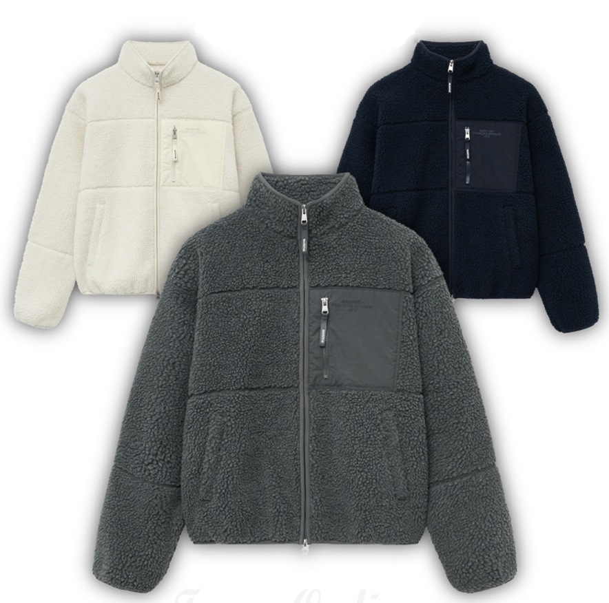 LETTERING LOGO POCKET FLEECE JACKET (MFG44WJK112)