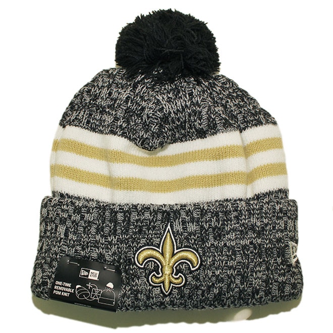 New eraニット帽 ビーニーキャップ 帽子 メンズ レディース NFL ニューオーリンズ セインツ ワンサイズ