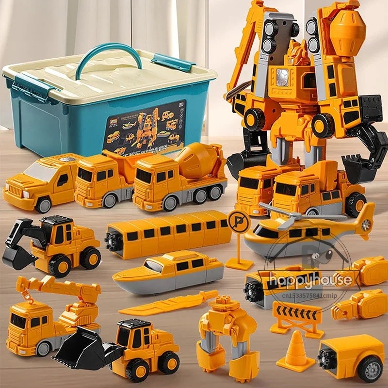 子供のための磁気変換ロボット 車のおもちゃ 建設ブロック 子供の活動 磁気変換
