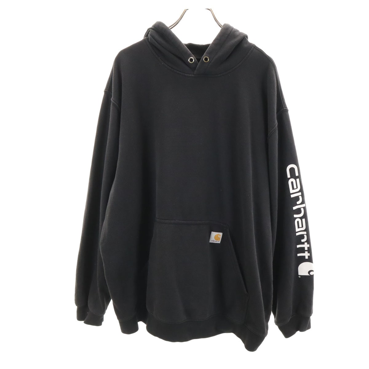 長袖 スウェットパーカー 2XL ブラック メンズ 古着