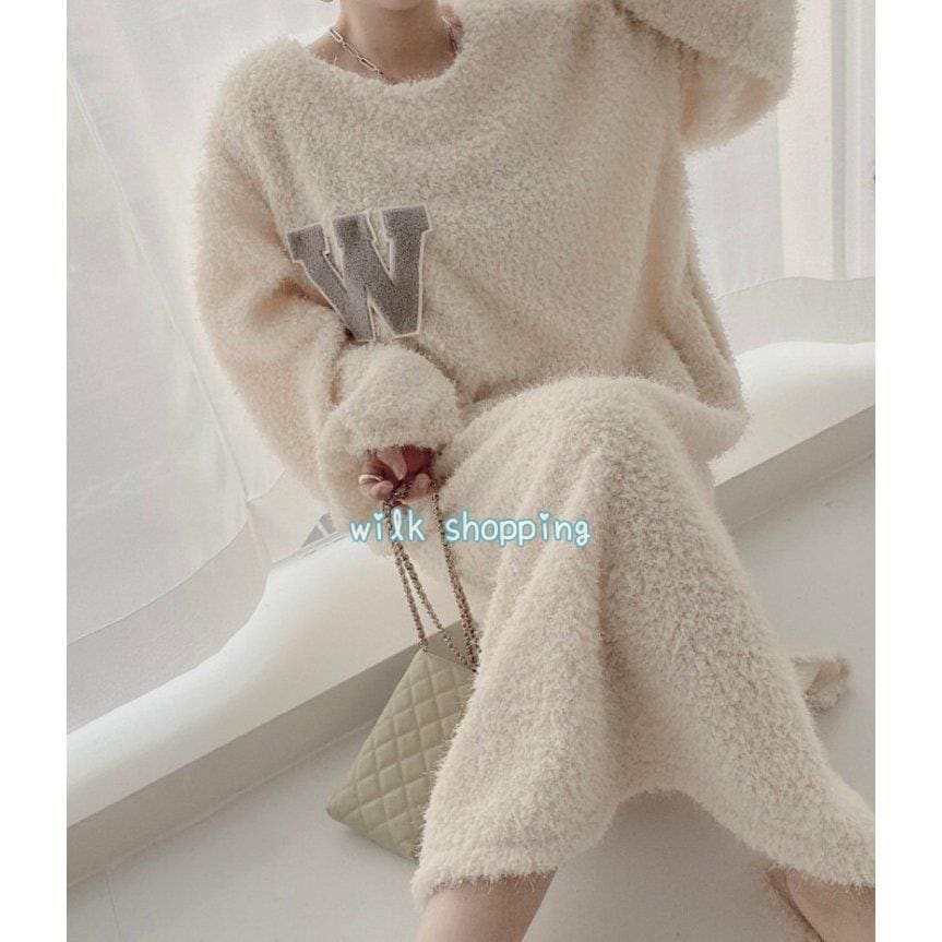 スカートパジャマ モコボア ルームウェア マキシ丈ワンピース ロングワンピース パーカーワンピース ボアワンピ ゆるワンピ ゆったり ワンピース スカート トップス パジャマ スカート