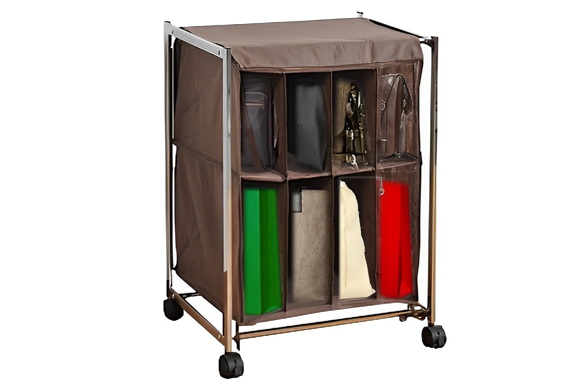 バック収納ラック(横型)ダークブラウン