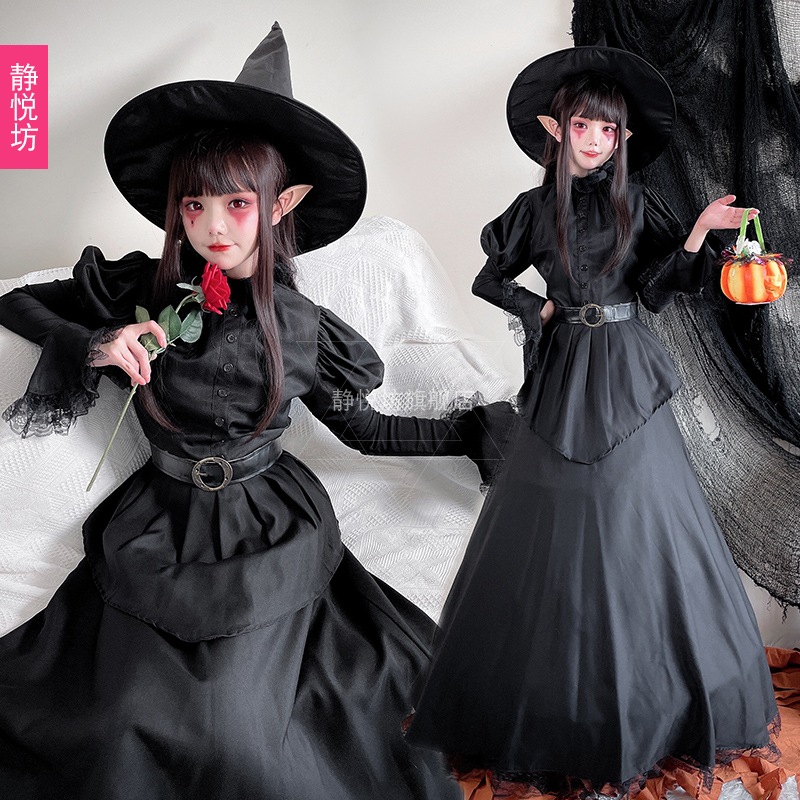ハロウィン マジック ウィッチ コスチューム プロム コスプレ ウィザード ハット ローブ クイーン コスチューム