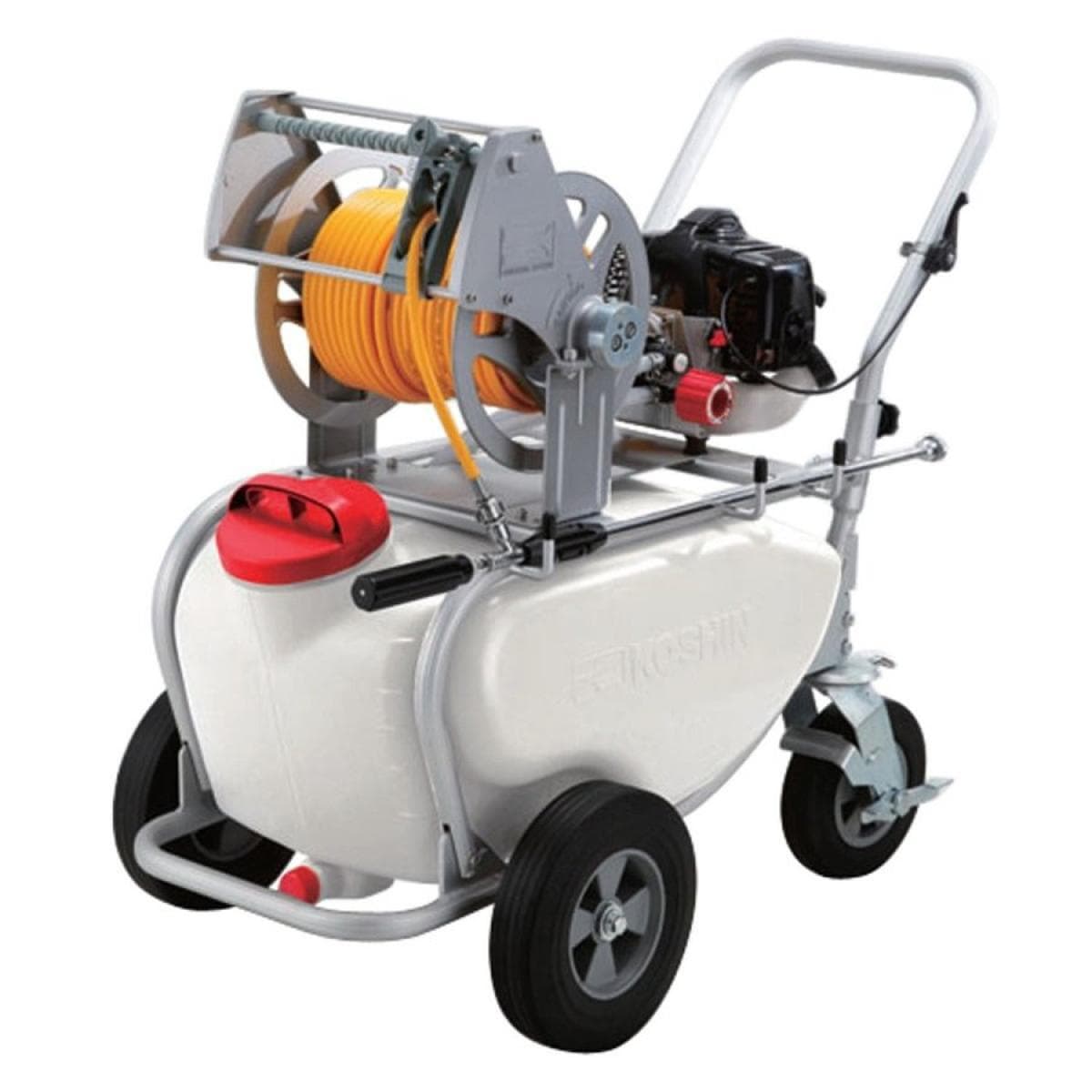 工進(KOSHIN) エンジン式 セット 動噴 タンク 50L ES-50T 2サイクル エンジン 6mm ホース 50m リール 整列巻き 消毒 防除 除草