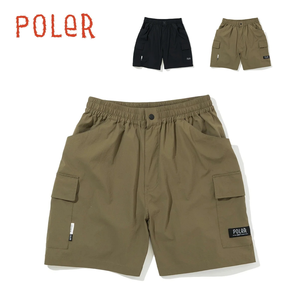 レスク コラボ ハイブリッドショーツ ショートパンツ Lesque HYBRID SHORTS カーゴポケット 水辺 メンズ レディース ボトムス シンプル 無地 ワンポイント