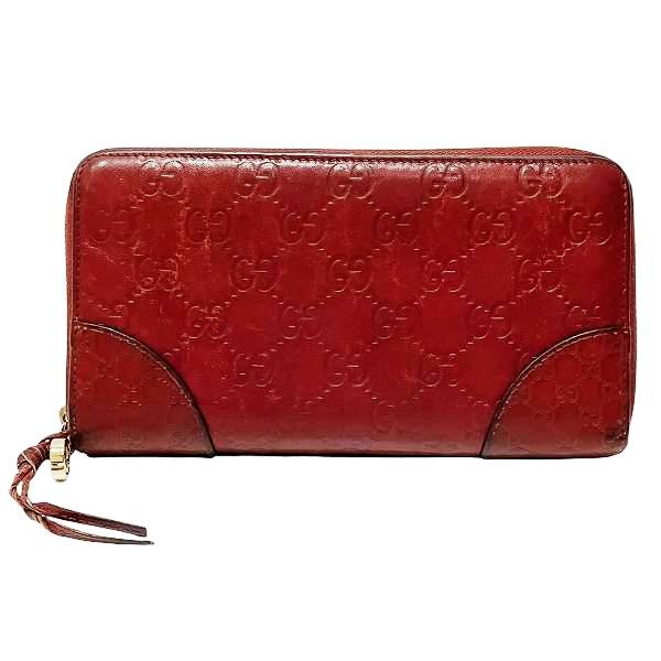 グッチ GUCCI シマライン 323397 ワインレッド 長財布 レディース 【中古】