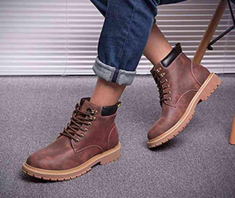 ブーツ メンズ モード ルーム ハイカット ブーツ完全 防寒 サイドジップ ファスナー 革 レザー 洗える フロント 冬 秋 幅広 セット 靴 暖かい ワーク 春 滑らない ジッパー 軽い ブランド