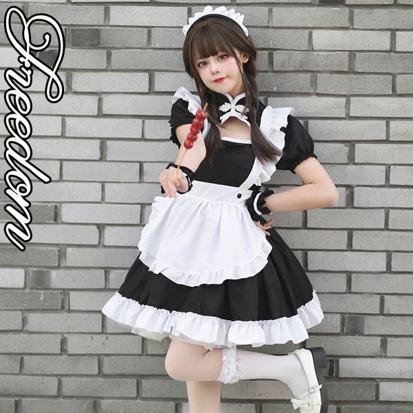メイド コスプレ コスチューム 衣装 エプロン メイド服 メイドカフェ ゴスロリ ロリータ クラシカル アイドル 中華 チャイナ 中華ロリータ 制服 パーティー セクシー インスタ 撮影 アイドルチ