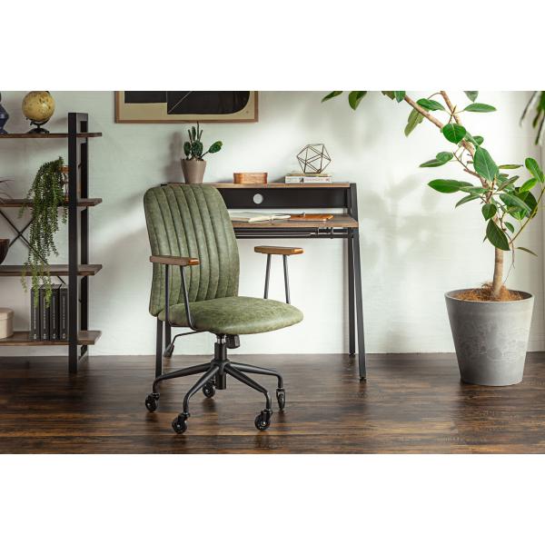 オフィスチェア デスクチェア 椅子 チェア 学習椅子 パソコンチェア 社長椅子 ワークチェア チェアー おしゃれ 事務椅子 レザー ヴィンテージ グリーン