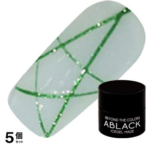 ICEGEL(アイスジェル) A BLACK シルクジェル SI-748 ラメグリーン 3g 5個セット