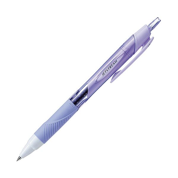 (まとめ）三菱鉛筆 油性ボールペンジェットストリーム 0.38mm 黒 （軸色：ラベンダー） SXN15038.34 1セット（10本）(×5セット)